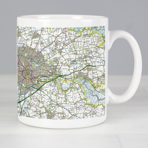 Personalised Present Day Edition Map Mug